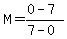 M=%280-7%29%2F%287-0%29