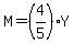 M=%284%2F5%29Y