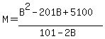 M=%28B%5E2-201B%2B5100%29%2F%28101-2B%29