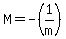 M=-%281%2Fm%29