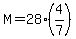 M=28%284%2F7%29