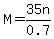 M=35n%2F0.7