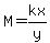 M=kx%2Fy
