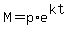 M=p%2Ae%5E%28kt%29