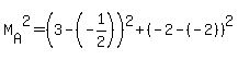 M%5BA%5D%5E2=%283-%28-1%2F2%29%29%5E2%2B%28-2-%28-2%29%29%5E2