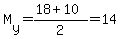 M%5By%5D=%2818%2B10%29%2F2=14