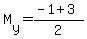 M%5By%5D+=+%28-1+%2B+3%29%2F2