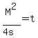 M%5E2%2F%284s%29+=+t
