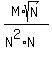 M+%2A+sqrt%28N%29%2F%28N%5E2%2AN%29