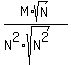 M+%2A+sqrt%28N%29%2F%28N%5E2%2Asqrt%28N%5E2%29%29