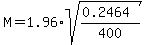 M+=+1.96%2Asqrt%28%280.2464%29%2F400%29