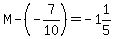 M-%28-7%2F10%29=-1%261%2F5
