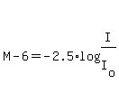 M-6=-2.5%2Alog%28I%2FI%5Bo%5D%29