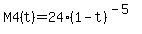 M4%28t%29=24%281-t%29%5E%28-5%29