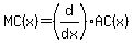 MC%28x%29+=+%28d%2Fdx%29+AC%28x%29