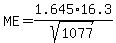 ME+=+1.645%2A16.3%2Fsqrt%281077%29