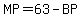 MP=63-BP