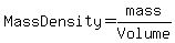 Mass+Density+=+mass%2FVolume