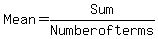 Mean=Sum%2FNumber+of+terms