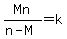 Mn%2F%28n-M%29=k