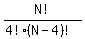 N%21%2F%284%21%28N-4%29%21%29