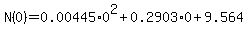 N%280%29=0.00445%2A0%5E2%2B0.2903%2A0%2B9.564
