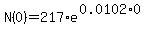 N%280%29+=+217%2Ae%5E%280.0102%2A0%29