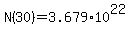 N%2830%29=3.679%2A10%5E22