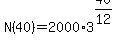 N%2840%29+=+2000%2A3%5E%2840%2F12%29