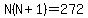 N%28N%2B1%29=272