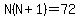 N%28N%2B1%29=72
