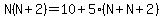 N%28N%2B2%29=10%2B5%28N%2BN%2B2%29