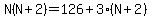N%28N%2B2%29=126%2B3%28N%2B2%29