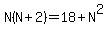 N%28N%2B2%29=18%2BN%5E2