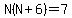 N%28N%2B6%29=7