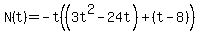 N%28t%29=-t%28%283t%5E2-24t%29%2B%28t-8%29%29