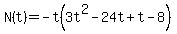 N%28t%29=-t%283t%5E2-24t%2Bt-8%29