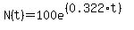 \"N%28t%29=100e%5E%28%280.322%2At%29%29\"