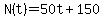N%28t%29=50t%2B150