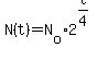 N%28t%29=N%5Bo%5D2%5E%28t%2F4%29