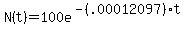 N%28t%29+=+100e%5E%28-%28.00012097%29t%29