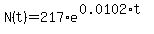 N%28t%29+=+217%2Ae%5E%280.0102%2At%29