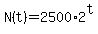 N%28t%29+=+2500%2A2%5Et
