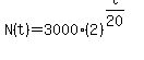 N%28t%29+=+3000%282%29%5E%28t%2F20%29