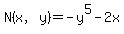 N%28x%2Cy%29+=+-y%5E5+-+2x