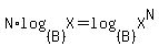 N%2Alog%28%28B%29%2CX%29=log%28%28B%29%2CX%5EN%29