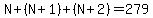 N%2B%28N%2B1%29%2B%28N%2B2%29=279