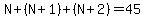 N%2B%28N%2B1%29%2B%28N%2B2%29=45