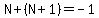 N%2B%28N%2B1%29=-1