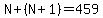 N%2B%28N%2B1%29=459